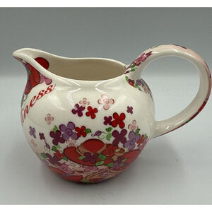 RED HAT Society Paul‎ Cardew 2004 Pink Chintz Floral Red Purple Creamer